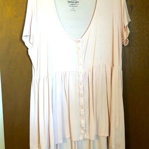 Torrid Babydoll Pink Shirt